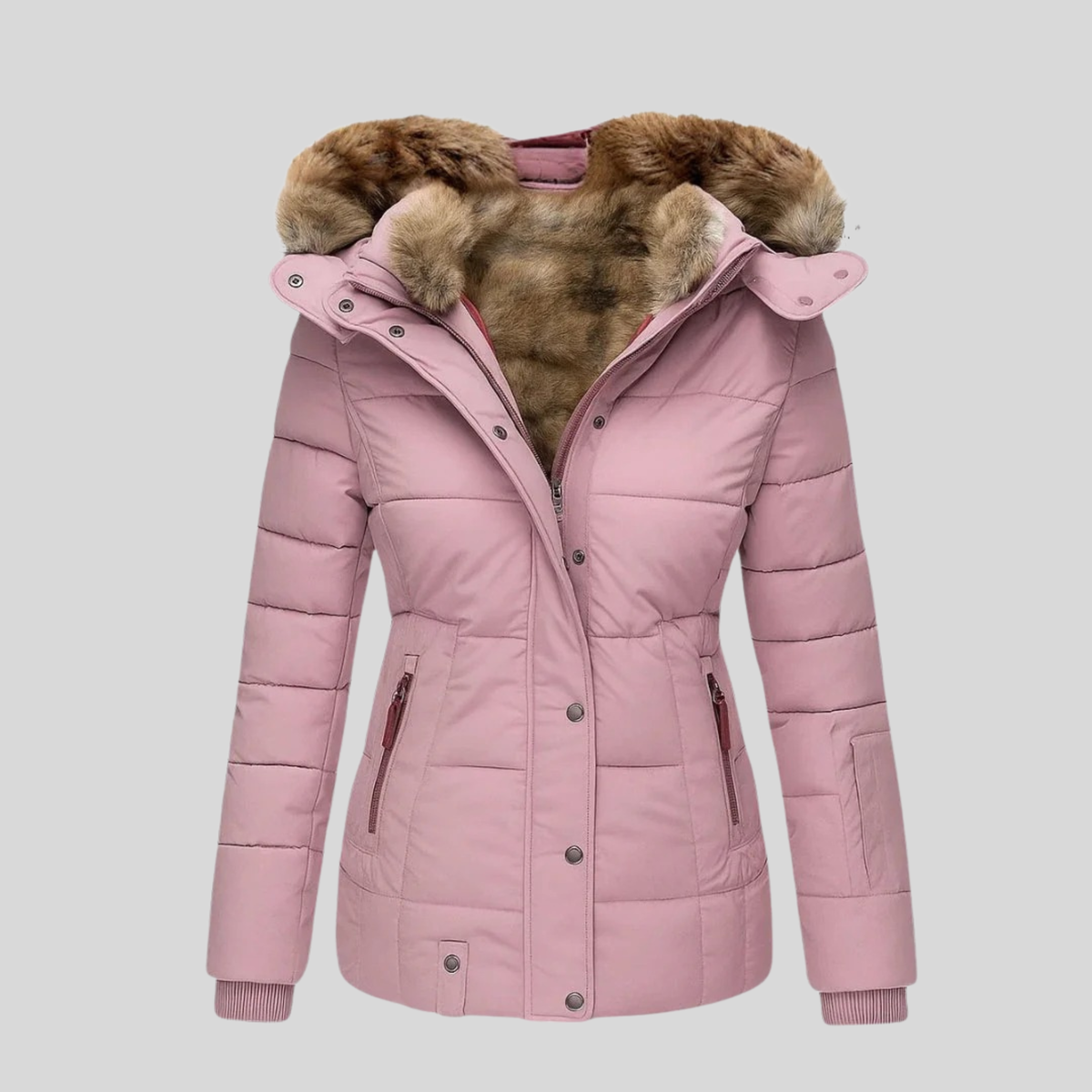 Bochra™ | Quilted parka with faux fur hood