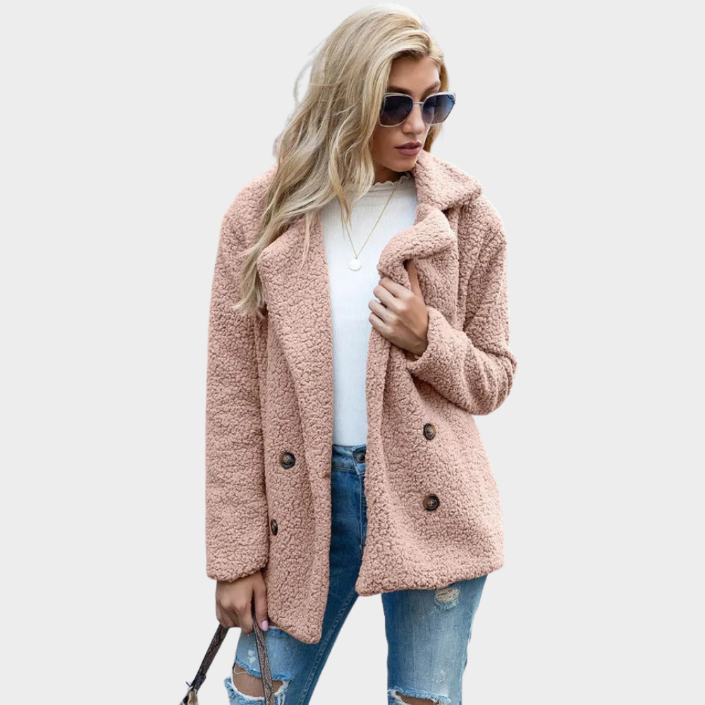 Delphine | Teddy Coat with Collar