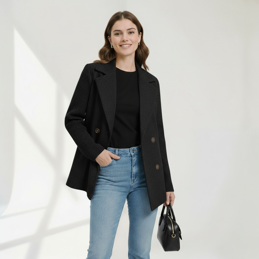 Sasha | Casual Ribbed Knit Blazer