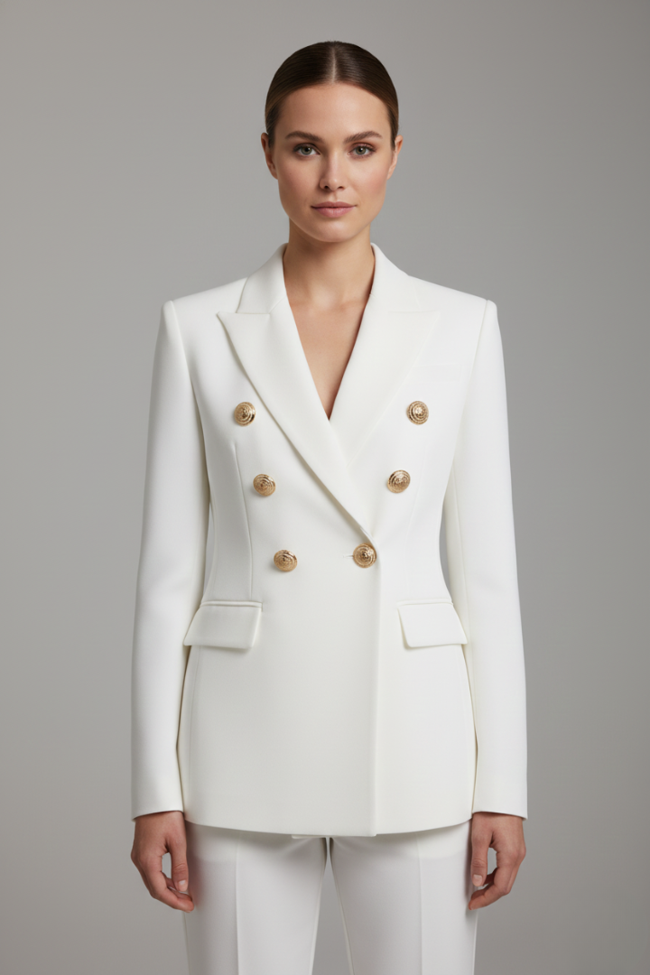 Camille | Long Double-Breasted Blazer