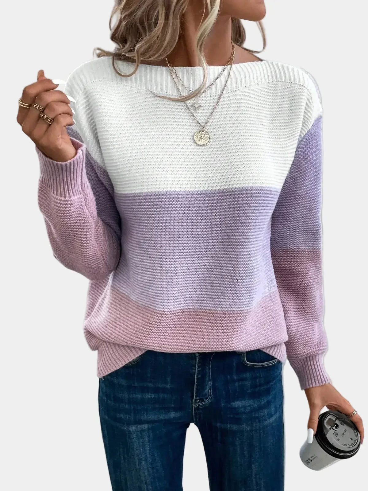 Cyraline | Stylish Ombre Knit Sweater
