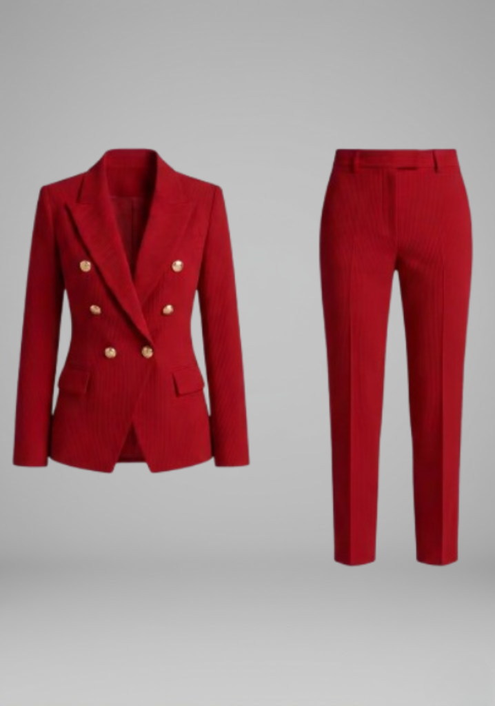 Gabrielle | Tailored Suit Set with Double-Breasted Blazer and Trousers