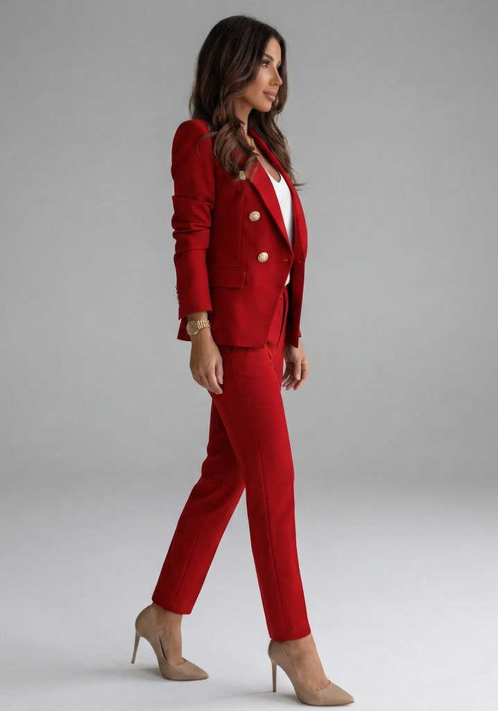 Gabrielle | Tailored Suit Set with Double-Breasted Blazer and Trousers