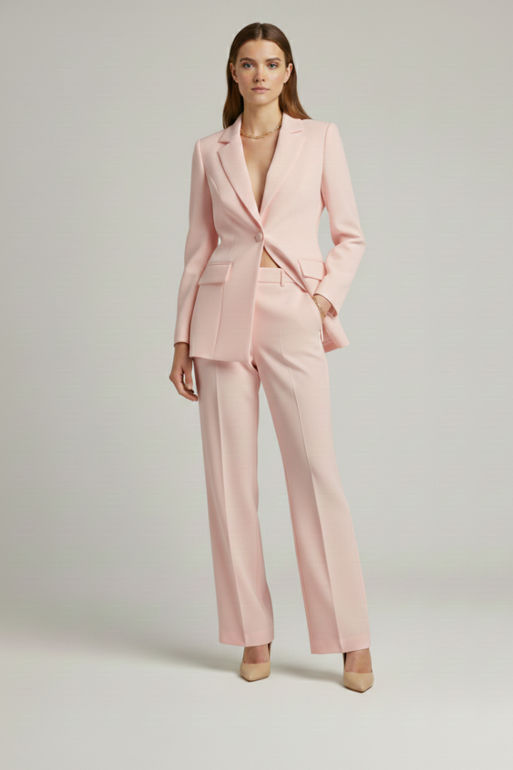 Suit Set – Structured Blazer and Wide-Leg Trousers