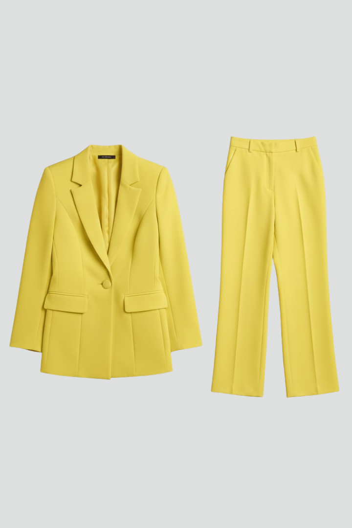 Suit Set – Structured Blazer and Wide-Leg Trousers
