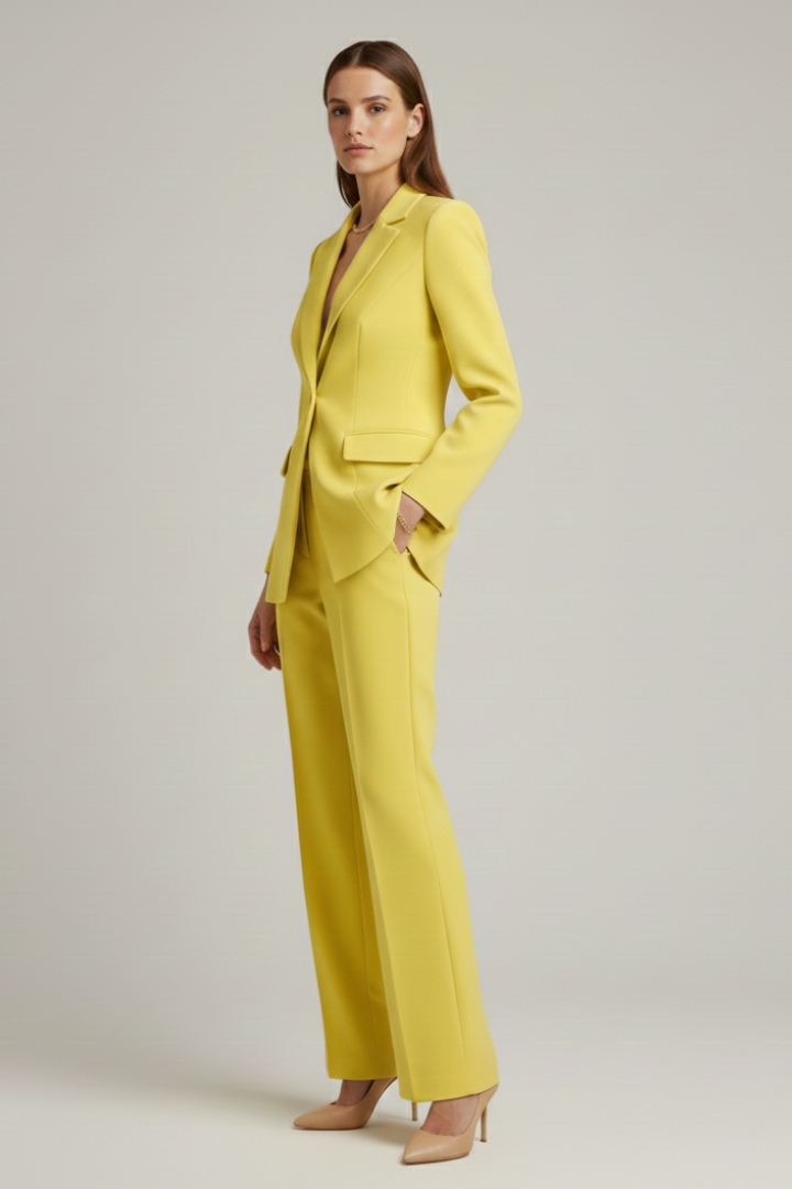 Suit Set – Structured Blazer and Wide-Leg Trousers