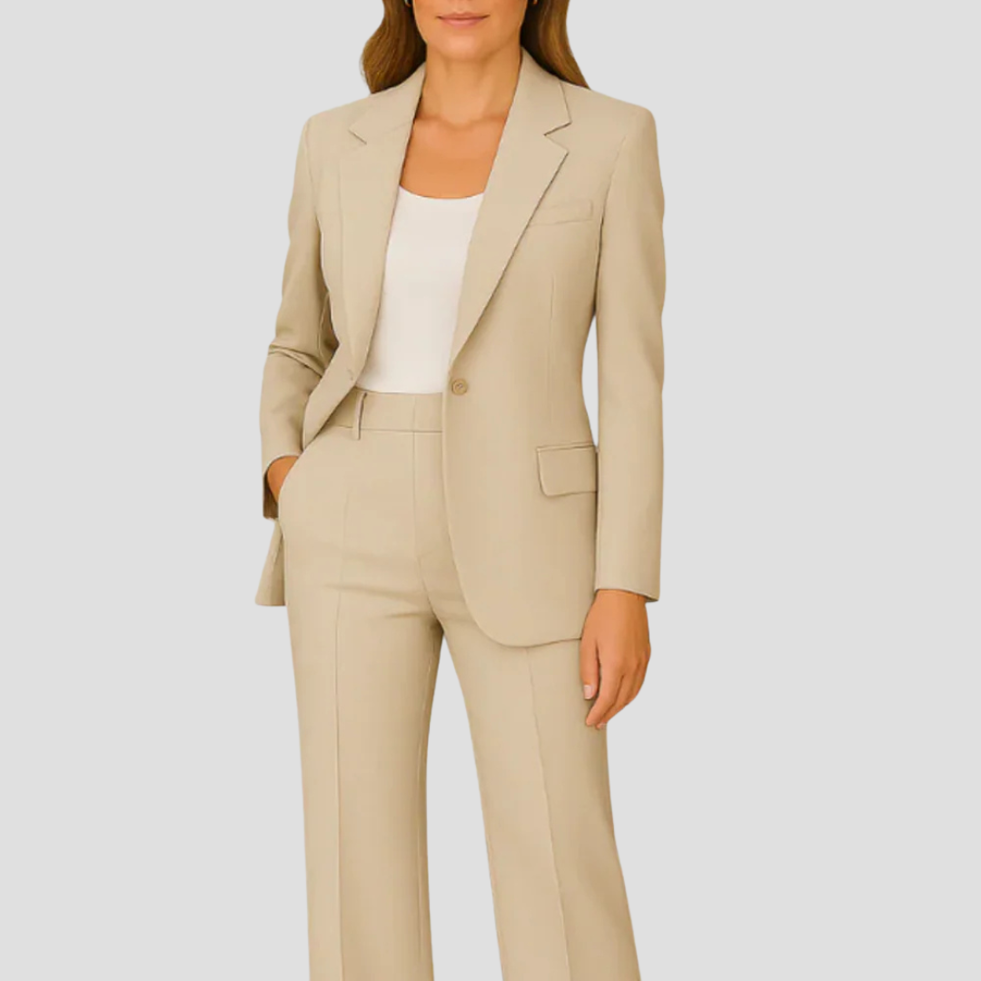 Valmira | Blazer and Straight Pants Suit Set