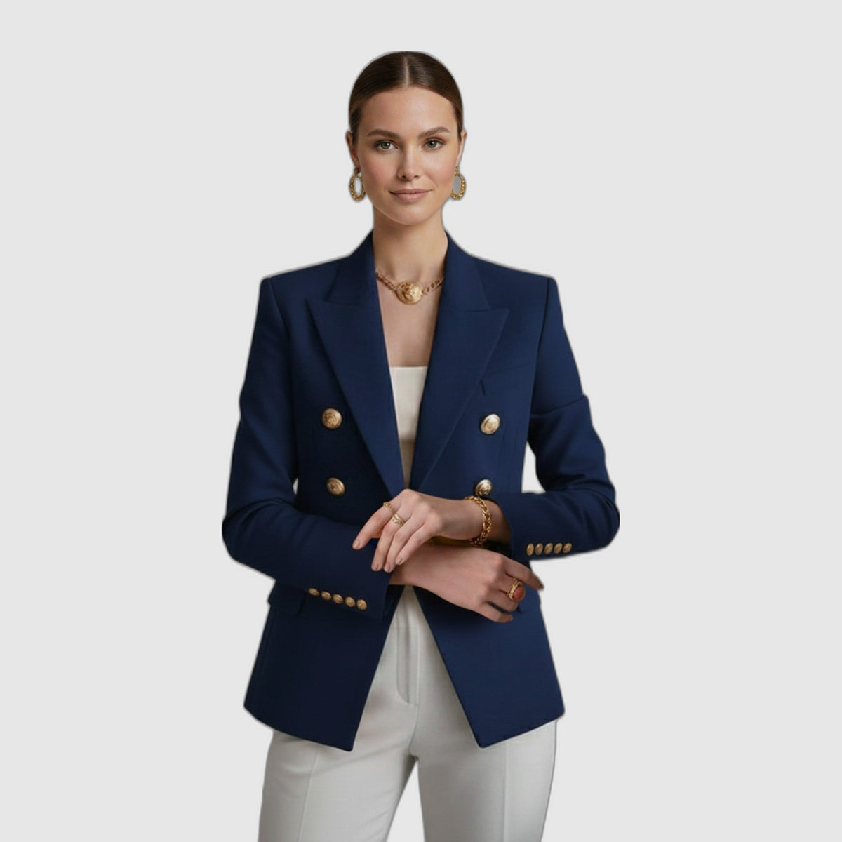 Camille | Long Double-Breasted Blazer