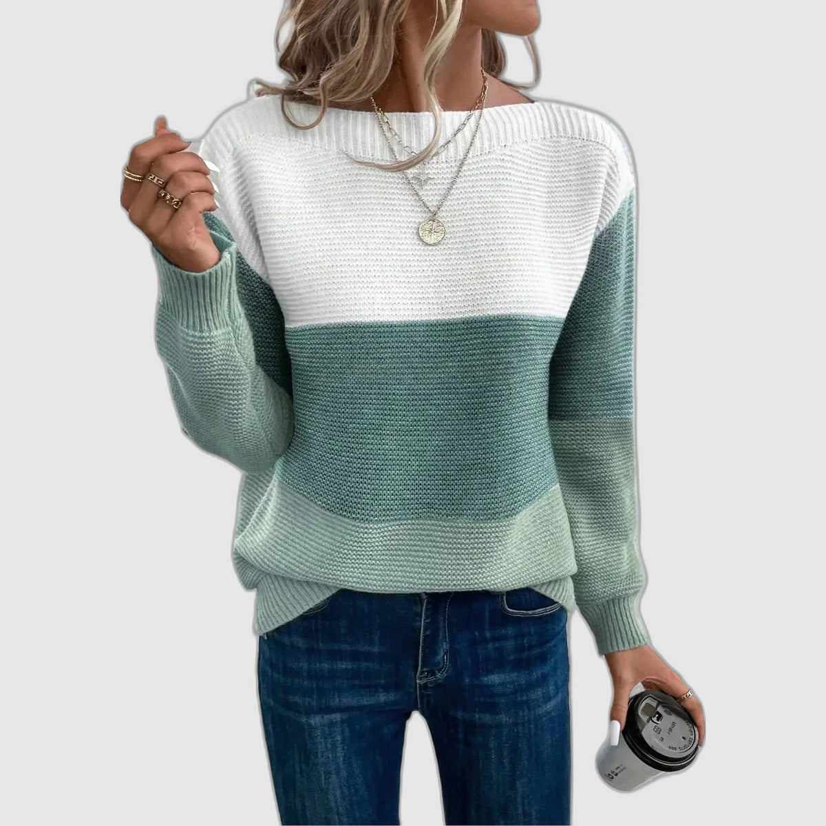 Cyraline | Stylish Ombre Knit Sweater