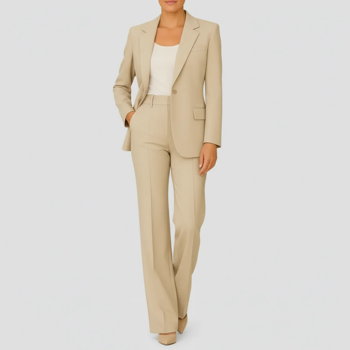 Valmira | Blazer and Straight Pants Suit Set