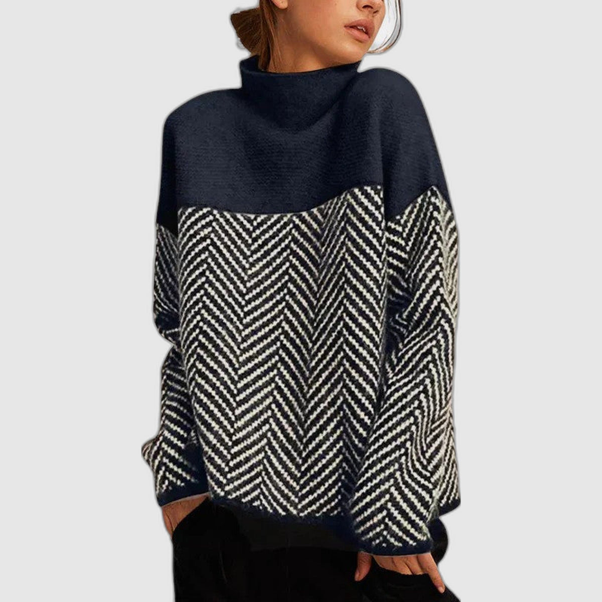 Eva - Chevron Knit Sweater