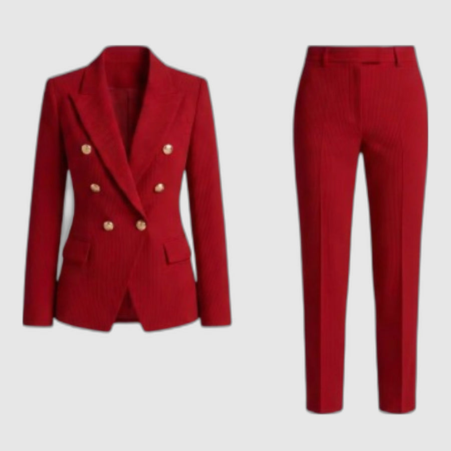 Gabrielle | Tailored Suit Set with Double-Breasted Blazer and Trousers