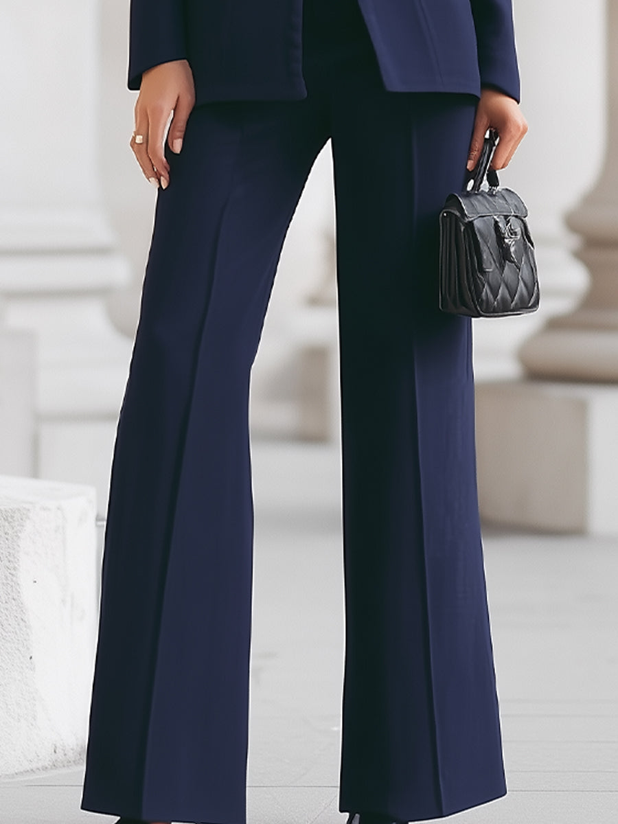 Vera | High-neck blazer and wide-leg trousers