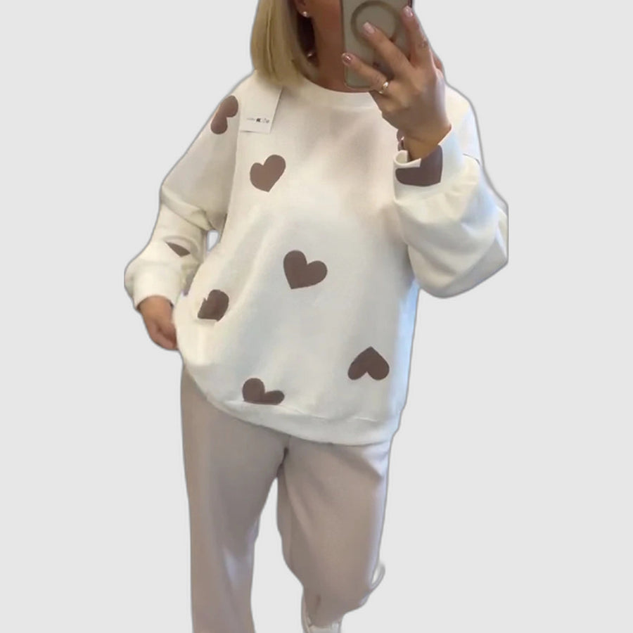 Soren | Cotton Blend Sweater with Hearts